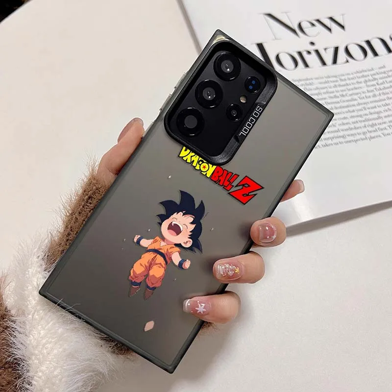 Funda de dibujos animados de Anime d-dragon ball para Samsung Galaxy S25 S24 S23 S22 S21 Ultra Plus, funda plateada colorida para teléfono - imagen 2