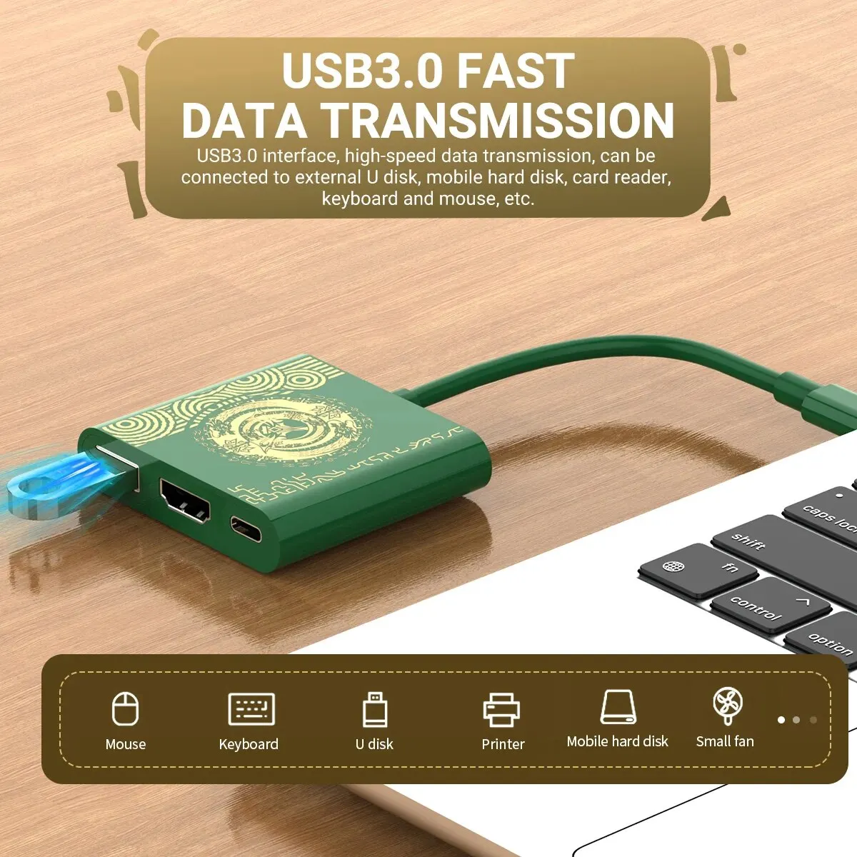 Estación de acoplamiento de juegos PD100W para interruptor/OLED compatible con modo de muelle de TV USB-C a concentrador HDTV 4K para Steam Deck teléfono iPad portátil - imagen 5