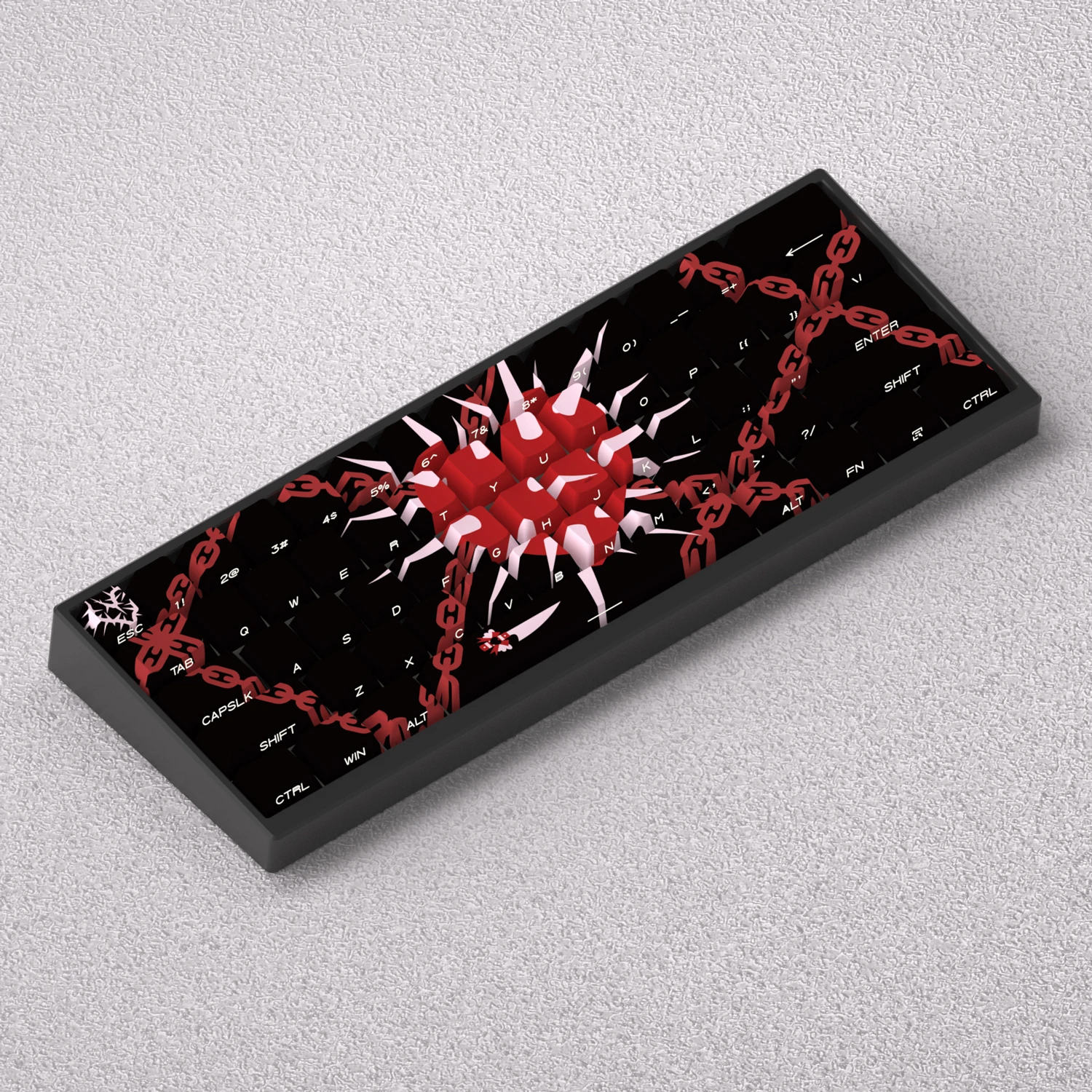 98 teclas Oath Vow retroiluminación de impresión lateral PBT sublimación de tinte altura cereza negro rosa para teclado mecánico AULA F75 Anne Pro - imagen 3