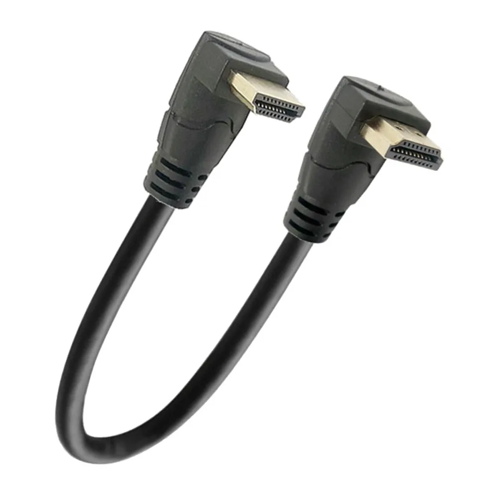 Chasis de cable de vídeo, cable HDMI de doble codo, cable de alta definición 4K de ángulo recto 2,0, computadora conectada al proyector de TV - imagen 4