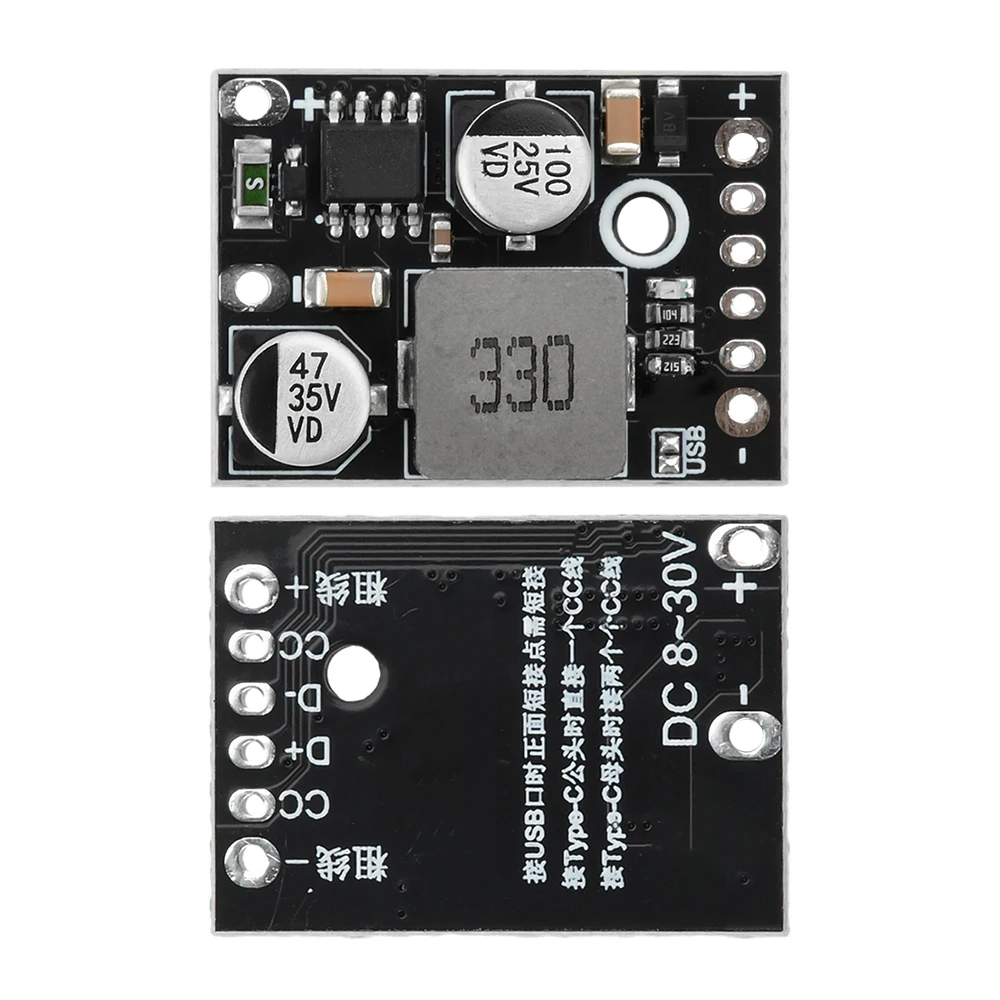 Módulo de carga rápida PD45W, salida de cable de soldadura compatible con iPhone PD3.0 PPS, carga rápida QC3.0, adecuado para Huawei SCP VOOC 10-30V