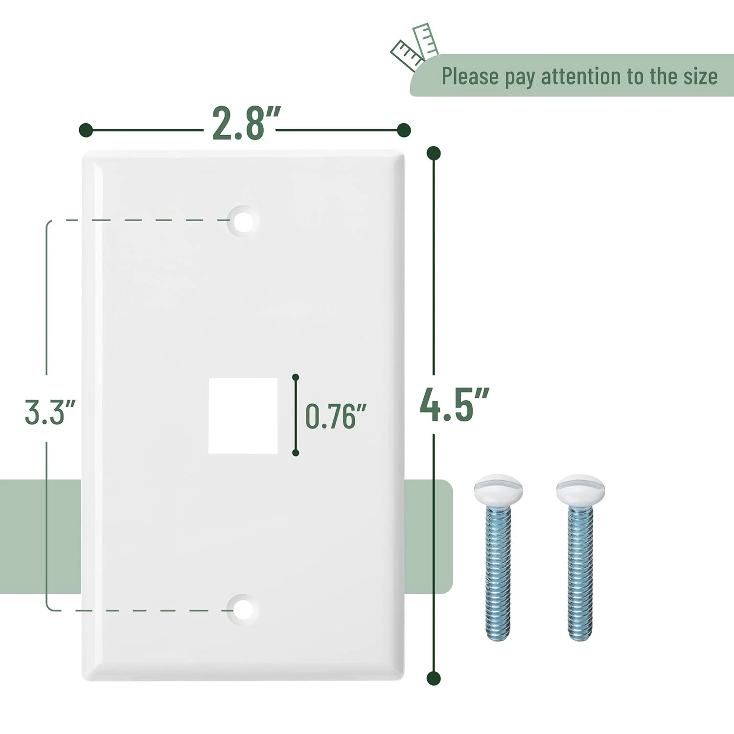 Placa de pared con conector Keystone ZoeRax de 0/1/2/3/4/6 puertos, placa de pared RJ45 de perfil bajo para conectores Keystone en blanco - imagen 3
