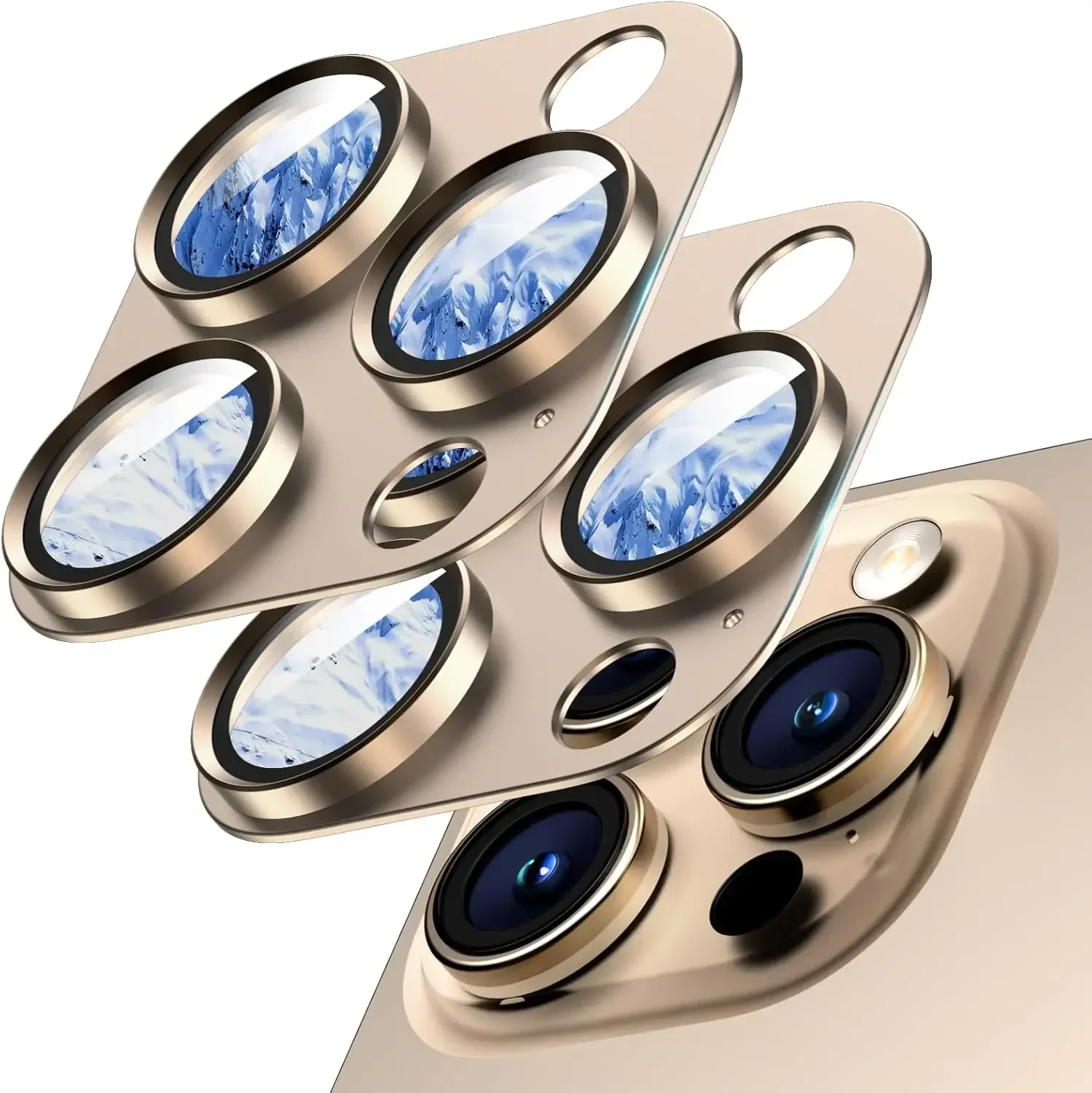 Protector de lente de cámara de vidrio templado de Metal de cubierta completa 3D para IPhone 16 15 14 13 12 Pro Max Mini 11 16 15 14 Plus vidrio de cámara - imagen 2