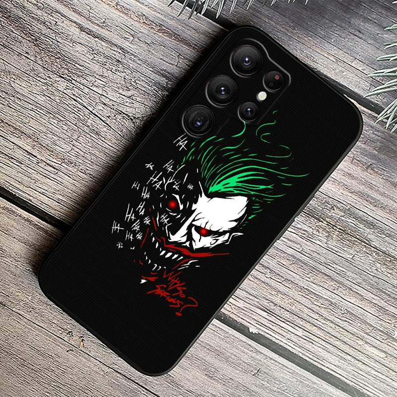 Villain The J-Joker personalidad para Samsung Galaxy S24 S23 S22 S21 S20 FE S10 S10E Plus Ultra Pro Lite 5G funda de teléfono suave negra - imagen 3
