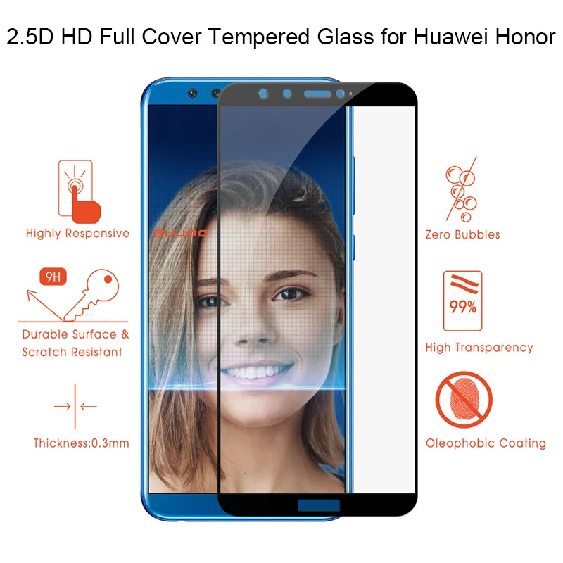 Vidrio templado para Huawei Y9 2019, Protector de pantalla para Honor 9 Light 10 Lite, 8X, 6X, 7X, 7S, 8 Pro - imagen 3