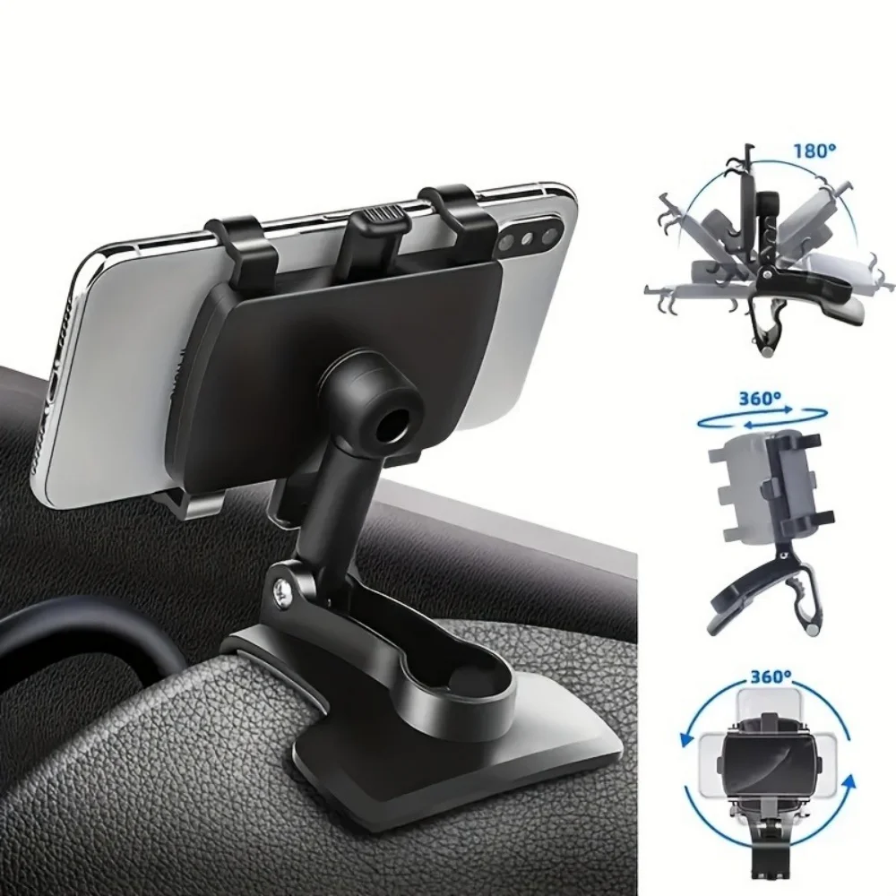 Soporte para teléfono para salpicadero de coche 360 °   Soporte de coche para teléfono inteligente con rotación para iPhone, Samsung, Xiaomi, soporte de navegación GPS portátil Universal - imagen 4