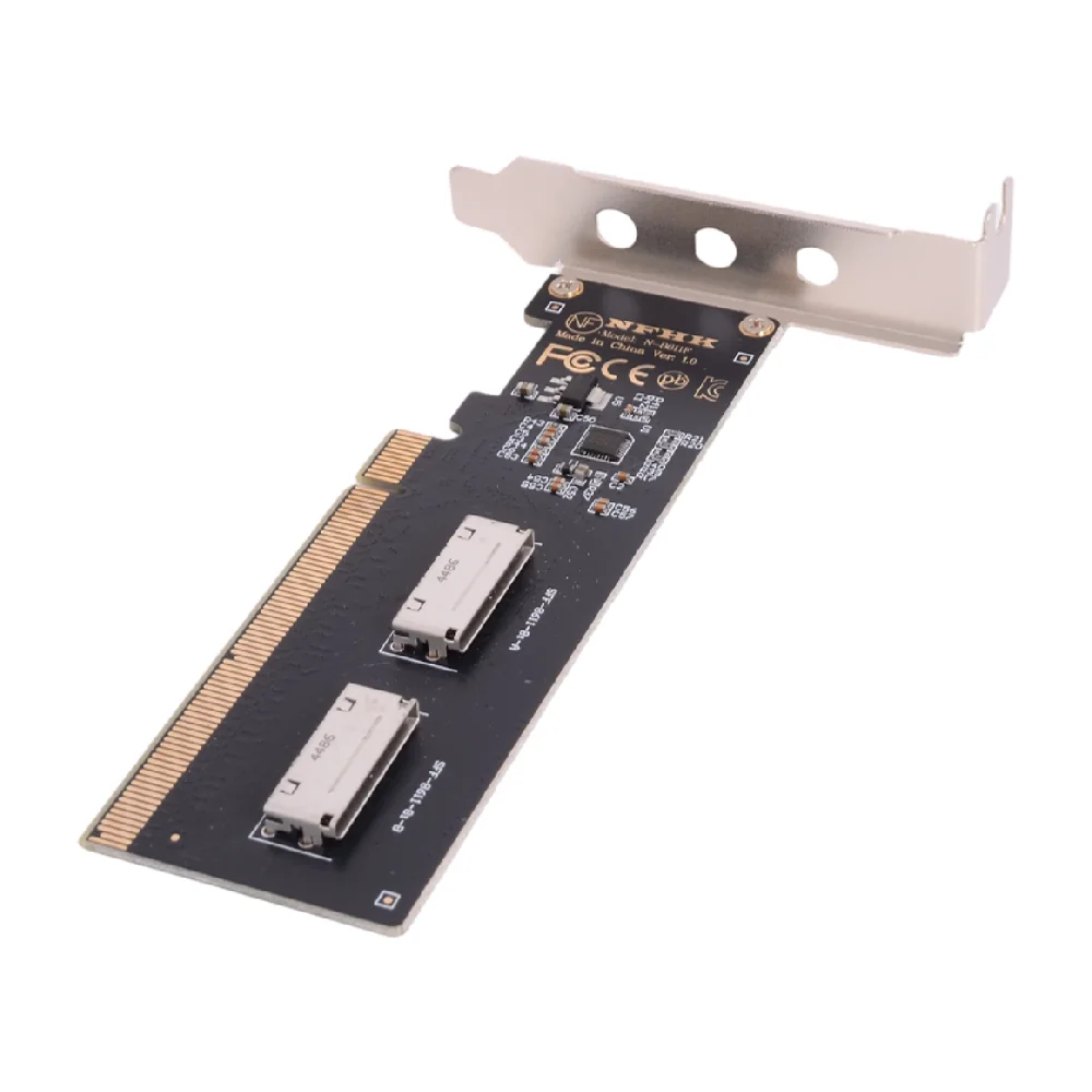 Deflector de media altura y altura PCIe 4,0 3,0 X16 a tarjeta adaptadora de 2 puertos SFF-8612 X8 SFF-8611 8i - imagen 5