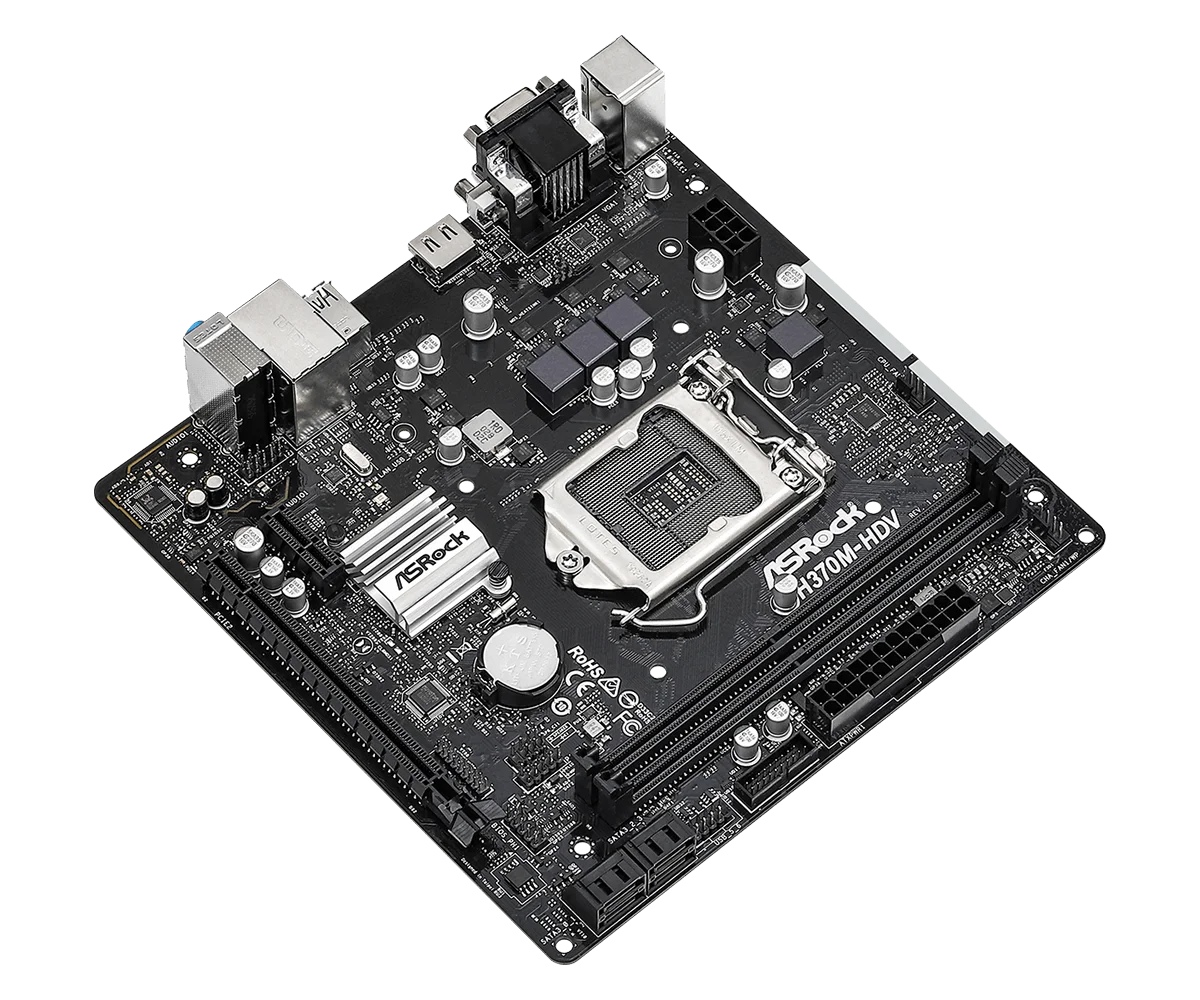 Placa base ASROCK H370M-HDV H370 compatible con LGA 1151 i5-9400F i7-9700K i9-9900K G5400 CPU DDR4 2666MHz SATA3 HDMI Micro ATX - imagen 5