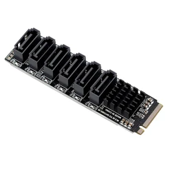 Adaptador M.2 NVMe a SATA Multipuerto PCIe 3.0 x2