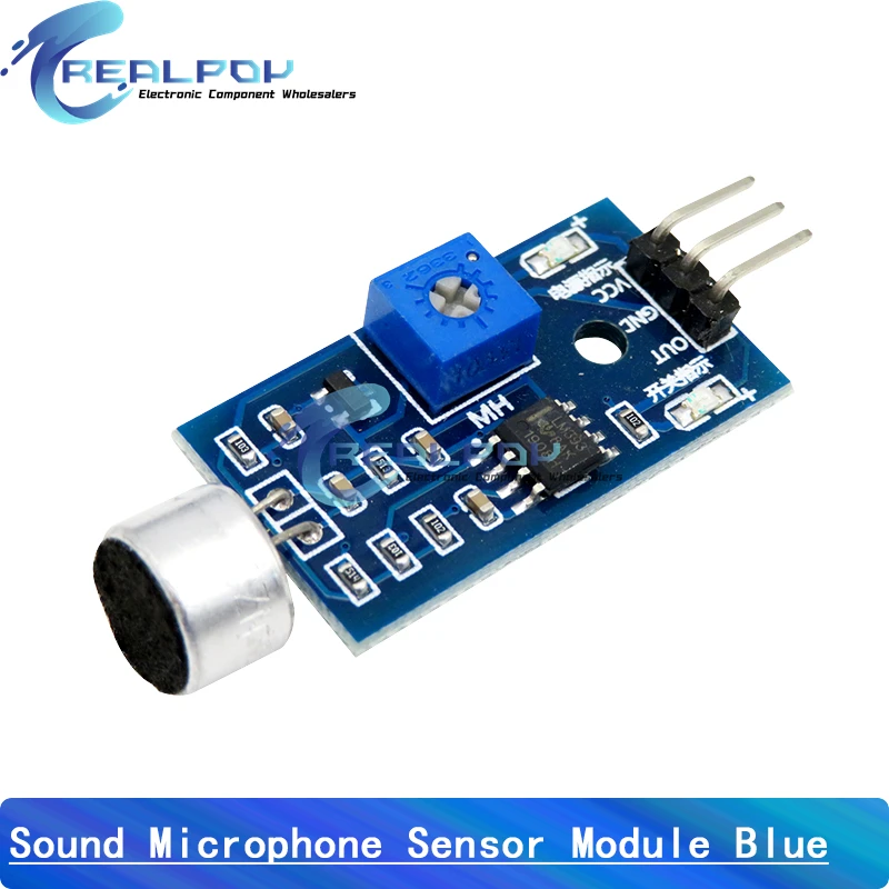 Módulo de detección de sonido por voz con micrófono, Sensor de sonido, KY-038, negro, azul, placa roja, KY-037 - imagen 4