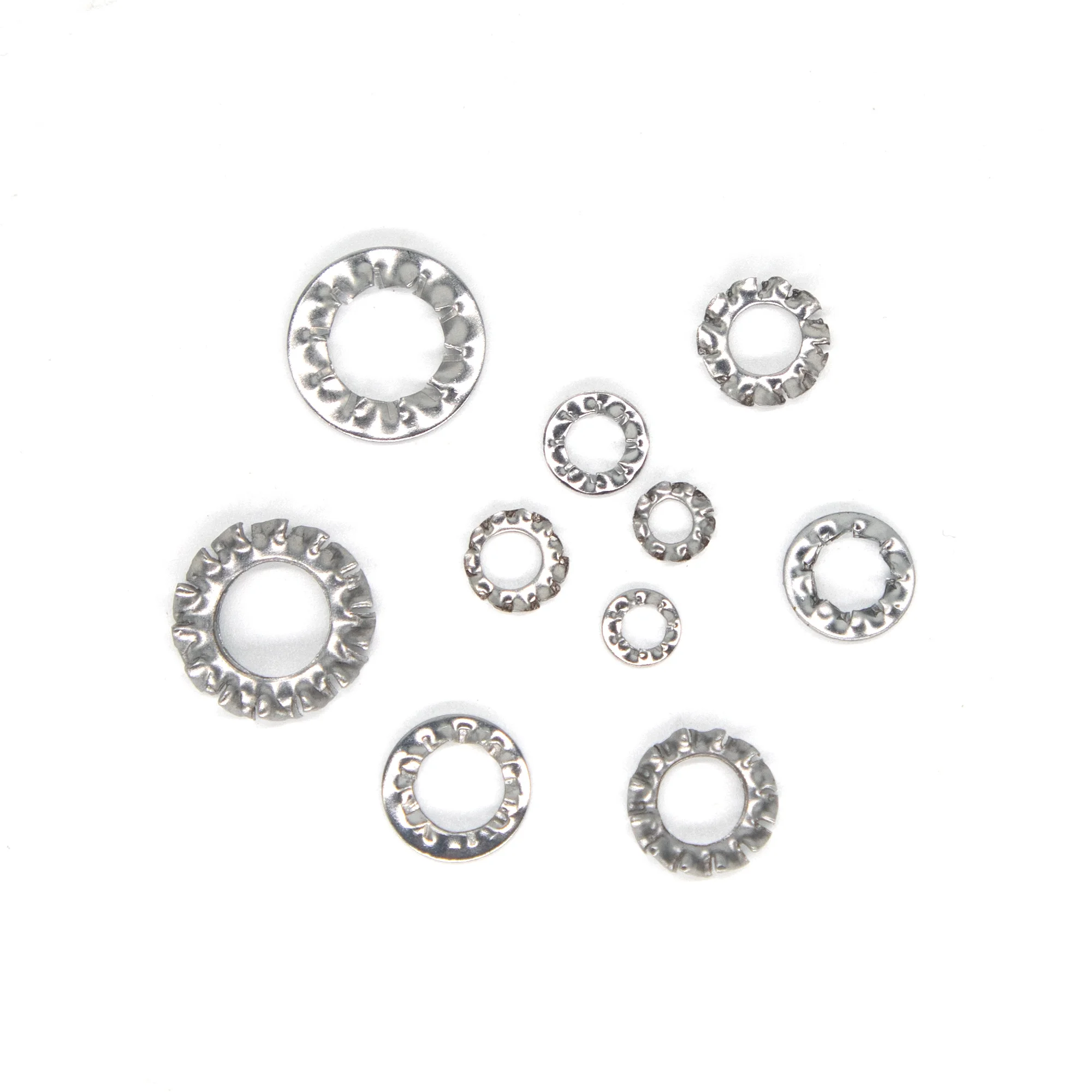 500 unids/caja mezcla M3 M4 M5 M6 M8 juego surtido de juntas de arandela de bloqueo dentada interna externa 304 A2-70 de acero inoxidable - imagen 5