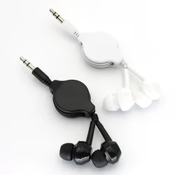 Auriculares con cable retráctil jack 3,5 mm para móvil y MP3