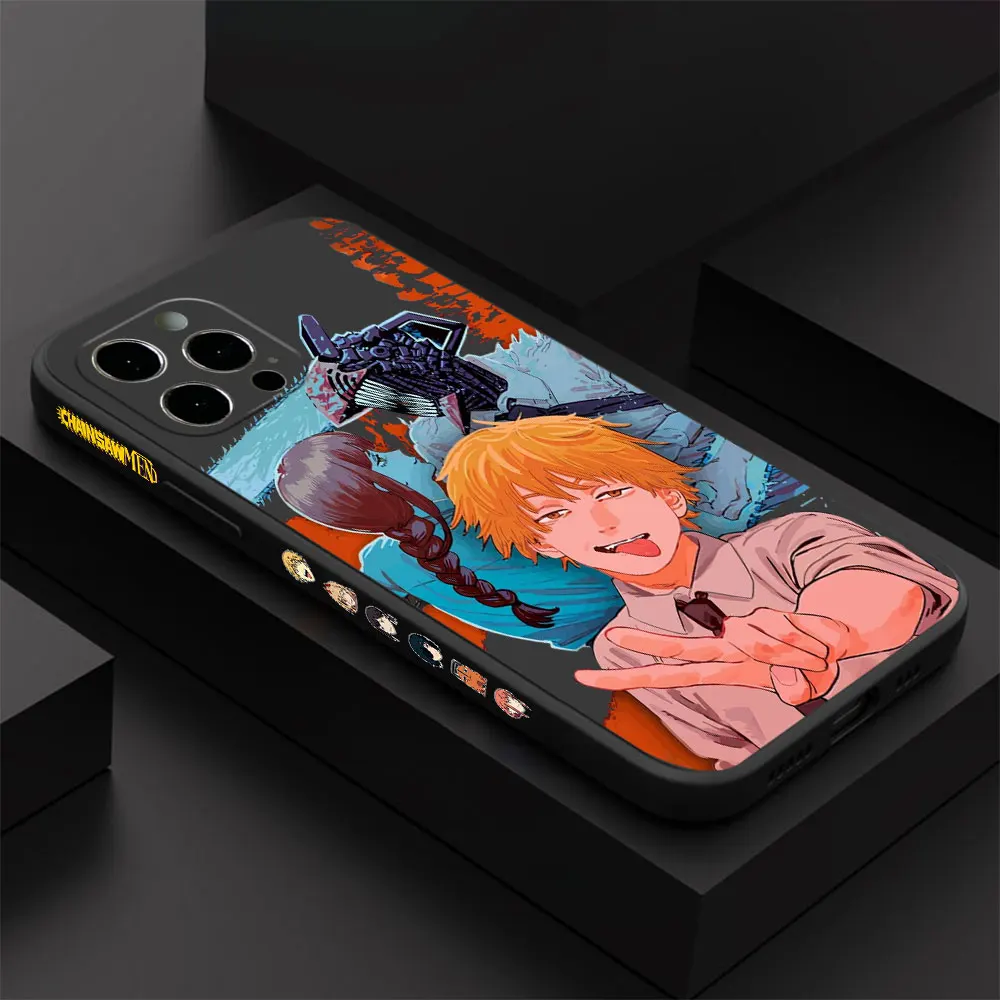 Funda de teléfono de hombre de motosierra de Anime para Vivo V30e, V29, V25, V21, Y50, Y36, Y35, Y28, Y22, Y21, Y20, Y17, Y16, Y15s Pro, 4G, 5G, cubierta de borde recto