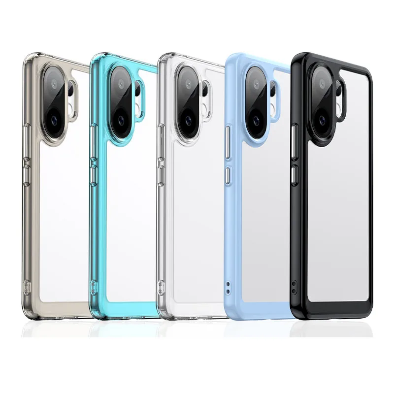 For Vivo V60 Clear Case Vivo V60 Cover Coque Fundas Hard Translucent Soft Edge Shockproof Phone Bumper For Vivo V60 - imagen 2