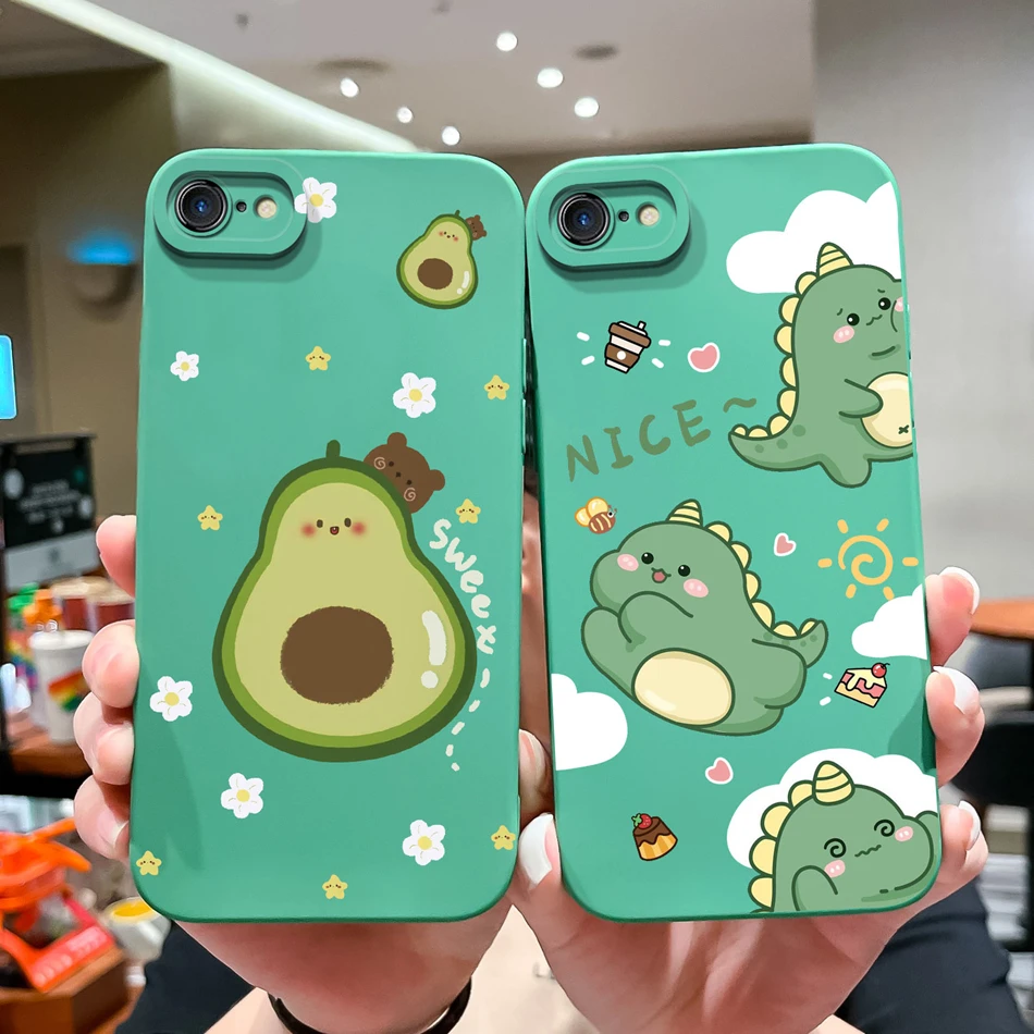 Funda sencilla para iPhone 7, 8 Plus, iPhoneSE, patrón de boceto, silicona líquida suave y suave, cobertura completa, funda trasera para teléfono antichoque - imagen 4