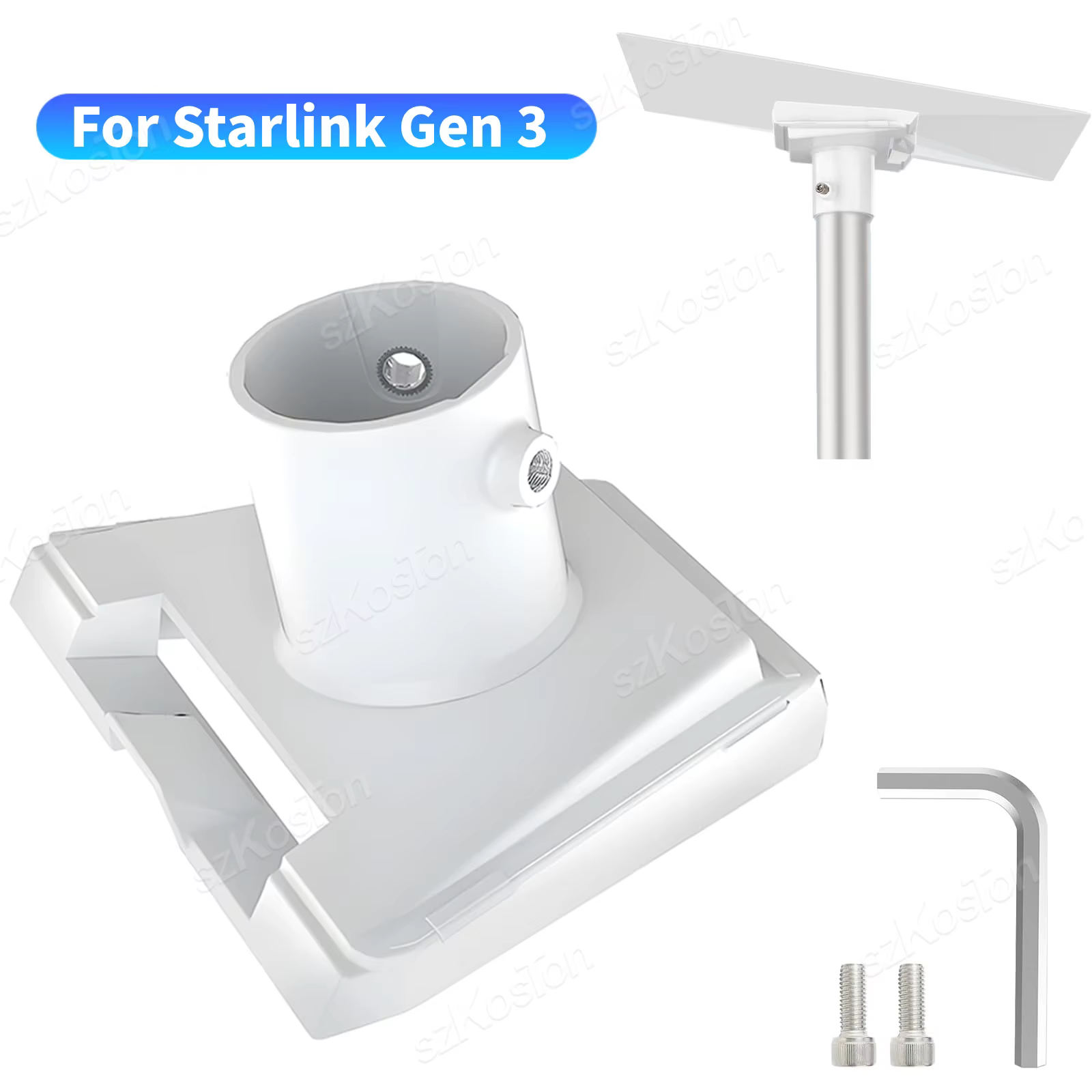 Soporte Montaje Poste Techo Starlink Gen 3 – Kit Redondo - imagen 3