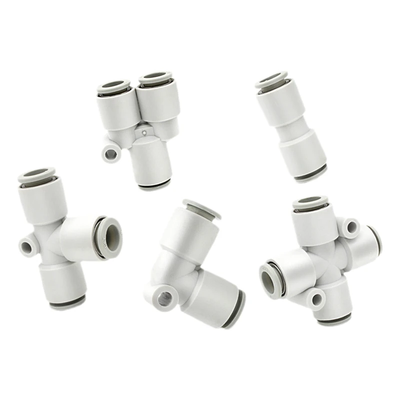 Conectores de tubería de conexión neumática, accesorios de manguera blanca de alta calidad, 1/4, 1/2, 6mm, 8mm, rosca BSP, Conector de tubo de aire de acoplamiento rápido - imagen 5