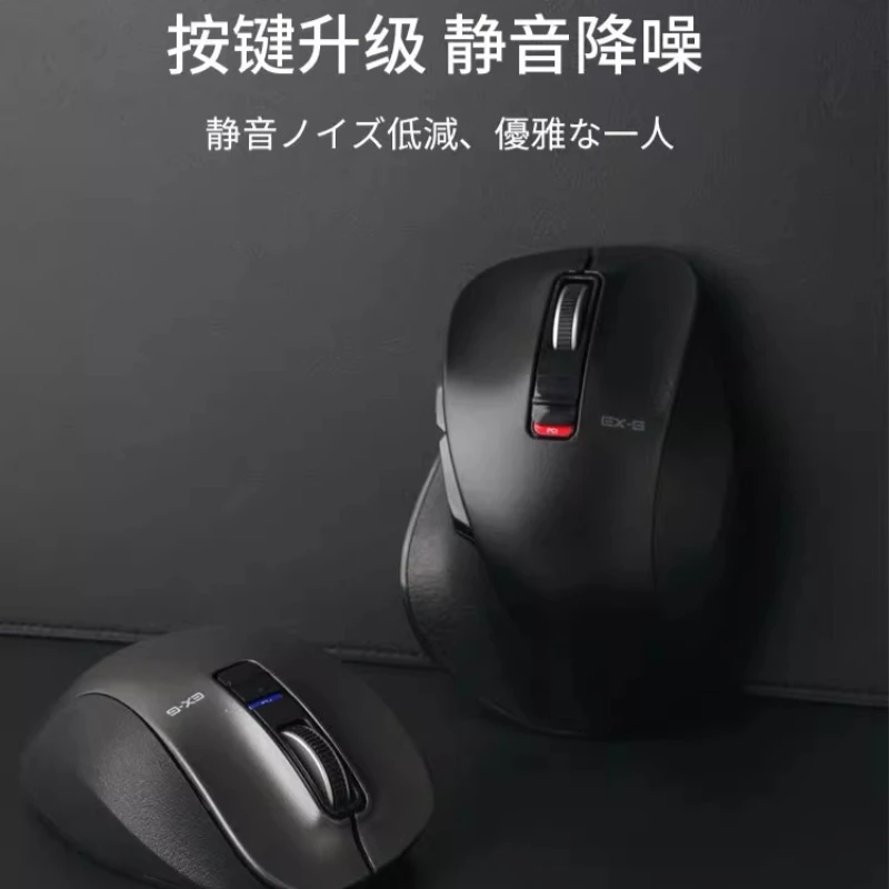 ELECOM-ratón inalámbrico con Bluetooth, ergonómico silencioso, ligero, para juegos de oficina y negocios, accesorios para portátiles MacBook - imagen 2