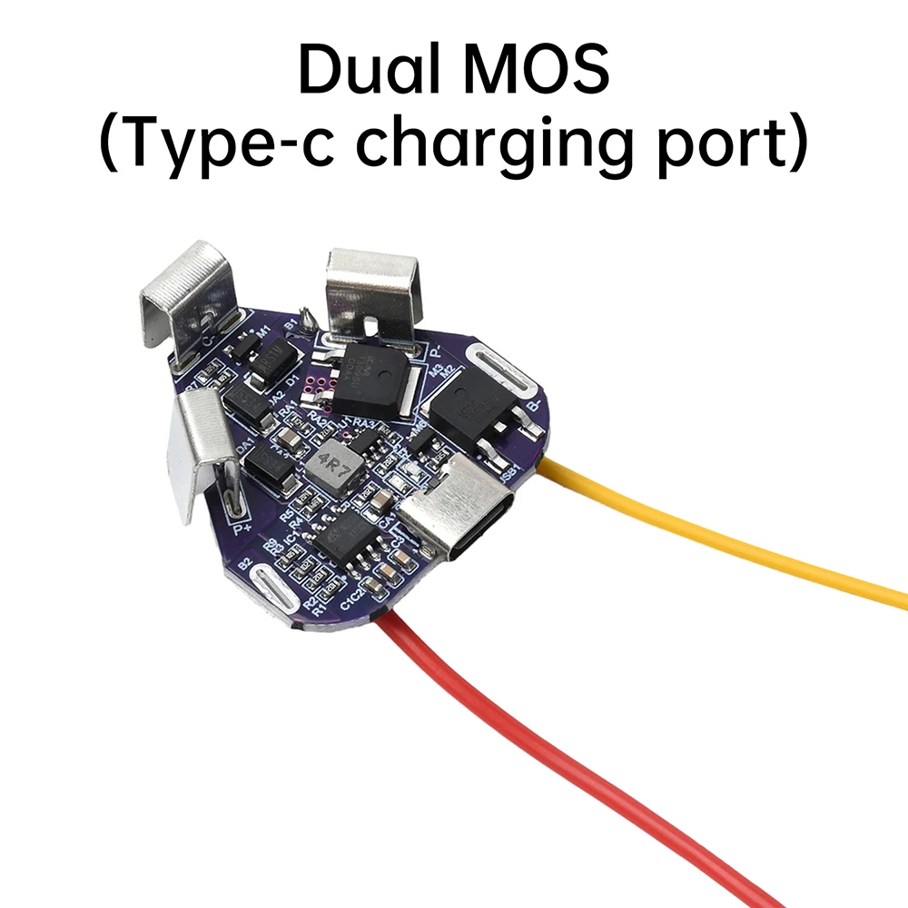 BMS 12,6 V 3S 20A puerto de carga tipo C 18650 Placa de protección de batería de litio sobre descarga/protección contra cortocircuitos - imagen 2