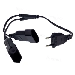Cable divisor de corriente CEE 7/16 macho a doble hembra