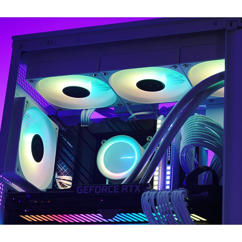 JONSBO-enfriador líquido para CPU, radiador de refrigeración por agua para LGA2011 115X 1200 1700 AM4 AM5, color negro/blanco, 5V/3 pines ARGB - imagen 5