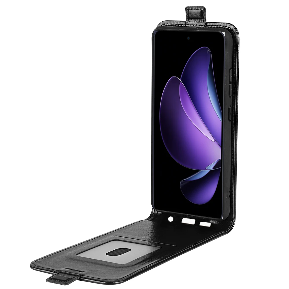 Para Oppo Reno 13F Funda de cuero con tapa Funda suave Cartera Vertical de cuero con ranura para tarjeta de crédito para Oppo Reno 13F