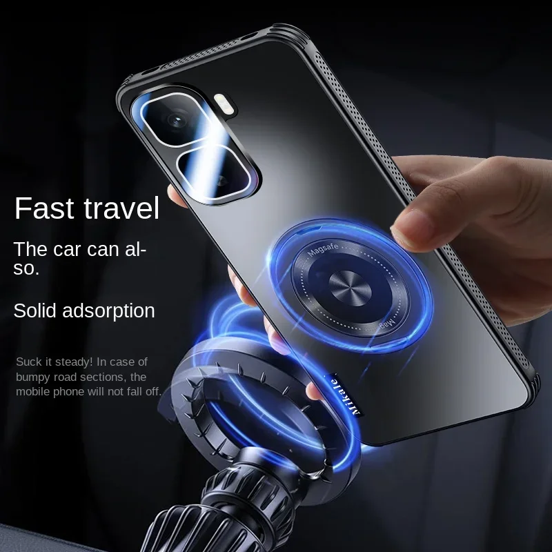 Para Magsafe cubierta dura esmerilada para Iqoo Neo 10 Pro Neo10 funda con soporte de anillo magnético a prueba de golpes para Vivo Iqoo 13 Pro 12 Iqoo13 5G - imagen 4