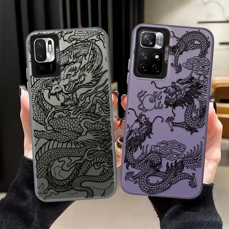Cool Chinese Loong-funda trasera para teléfono Xiaomi Mi 12T Pro 11 Lite 13T