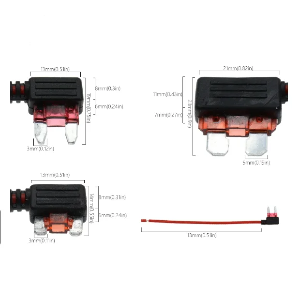 Portafusibles para coche, adaptador de circuito adicional, Mini fusible de hoja estándar Micro, dispositivo de seguridad Simple, 12V, 24V, 5A, 10A, 15A, 20A - imagen 2