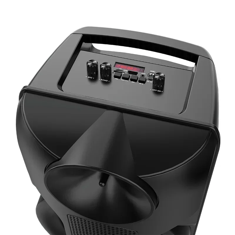 Altavoz doble para exteriores de 80W, altavoz Bluetooth de baile cuadrado de 8 pulgadas, tarjeta inalámbrica portátil, Subwoofer, canción K, caja de sonido grande, estéreo 3D - imagen 5