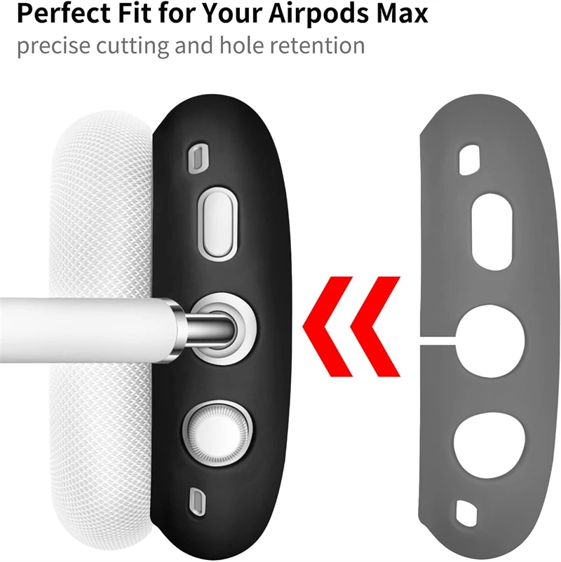 Funda protectora de piel de silicona suave 3 en 1 para auriculares Airpods Max Airpodmax antiarañazos a prueba de golpes accesorios para auriculares - imagen 5