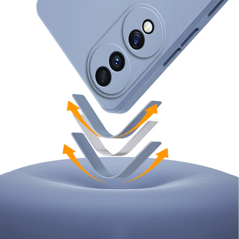 Funda de silicona líquida cuadrada Original para Honor 50 60 70 Pro Plus SE, fundas suaves para teléfono Honor50 Honor60 Honor70, carcasa a prueba de golpes - imagen 3