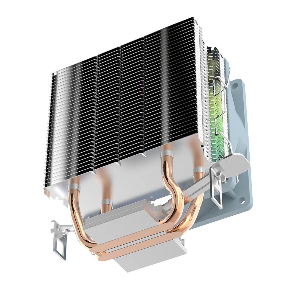 Aigo Air CPU Cooler 2 heatpipes refrigeración del radiador silencioso 3PIN PWM Ventilador silencioso para Intel 1150 1155 1156 1366 AM3 + AM4 AMD - imagen 4