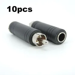 Adaptador Jack Audio 6,35mm a 3,5mm Macho-Hembra Estéreo Negro