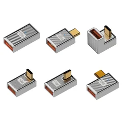 Adaptador USB-C 90° Ángulo Recto Macho a Hembra