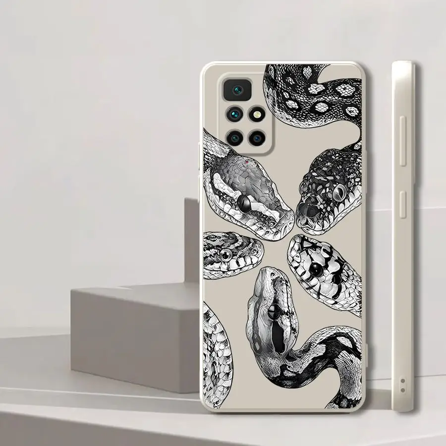 Funda de teléfono suave para Xiaomi Redmi 13C A2 10 9 8 12C K60 14C A3x K40 A1 patrón de serpiente genial - imagen 3