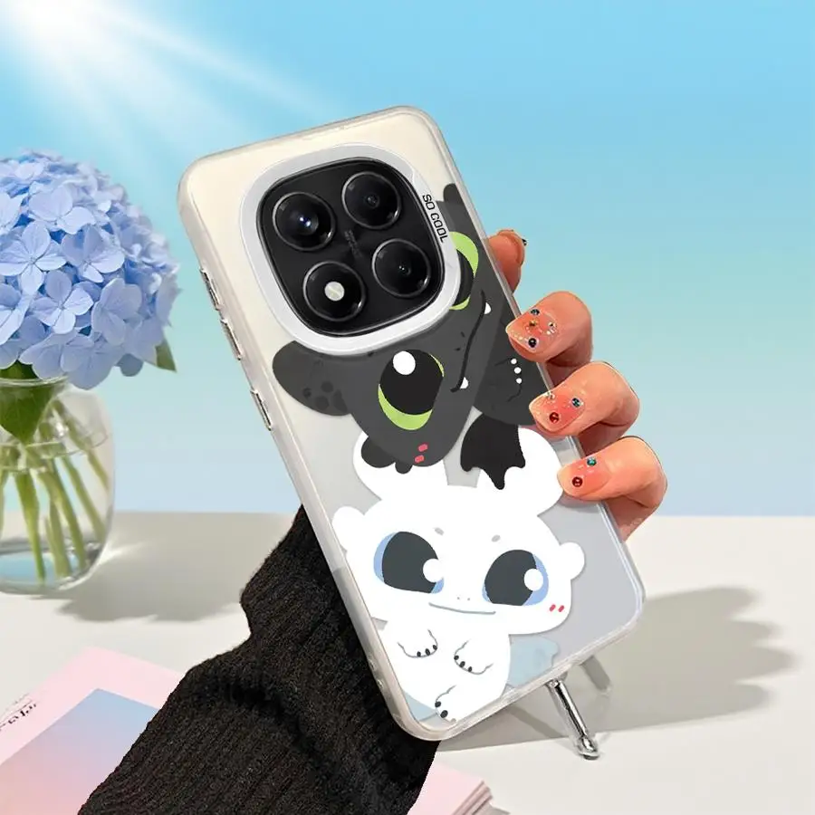 Funda de teléfono con bonito dragón de dibujos animados para Xiaomi Redmi Note 12 13 14 Pro Plus 10s 10 11 Pro 11s, funda suave - imagen 5