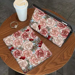 Diseño artístico de flores rosas para Huawei MediaPad MatePad Air M6 M5 M2 T10s T5 C5e 10 11 12X10,8 SE Pro funda para tableta