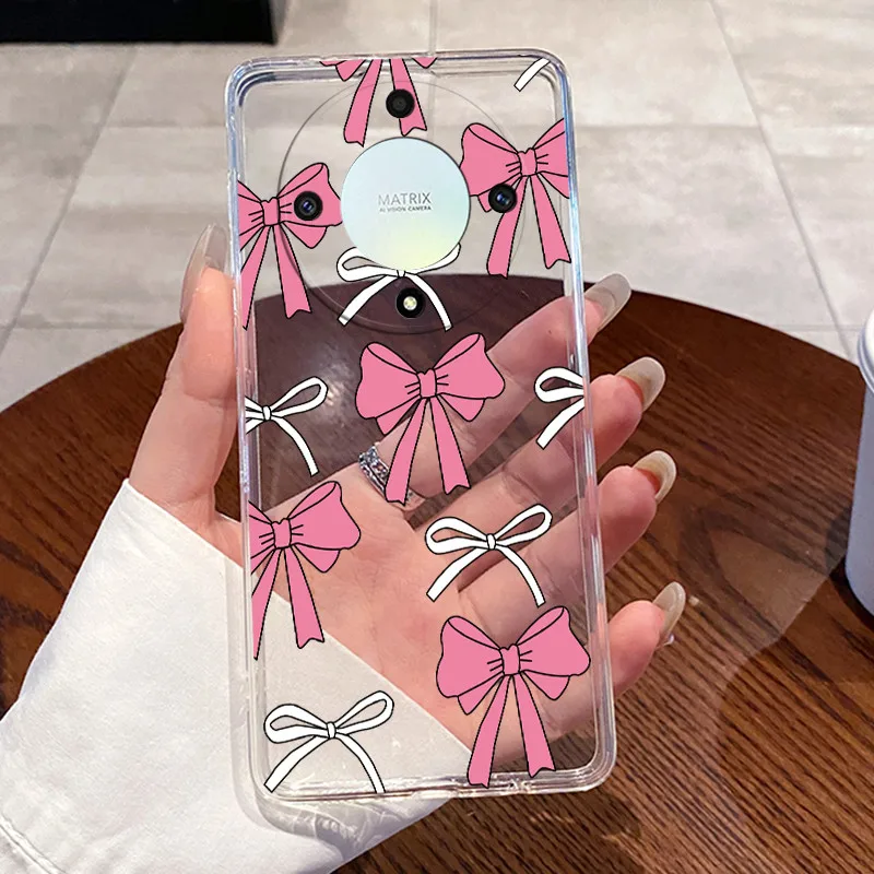 Para Honor Magic5 Lite 5G funda lindo conejo transparente silicona suave fundas traseras para Magic6 Lite 5G cubierta Magic 5 5Lite 5G carcasa de parachoques - imagen 5