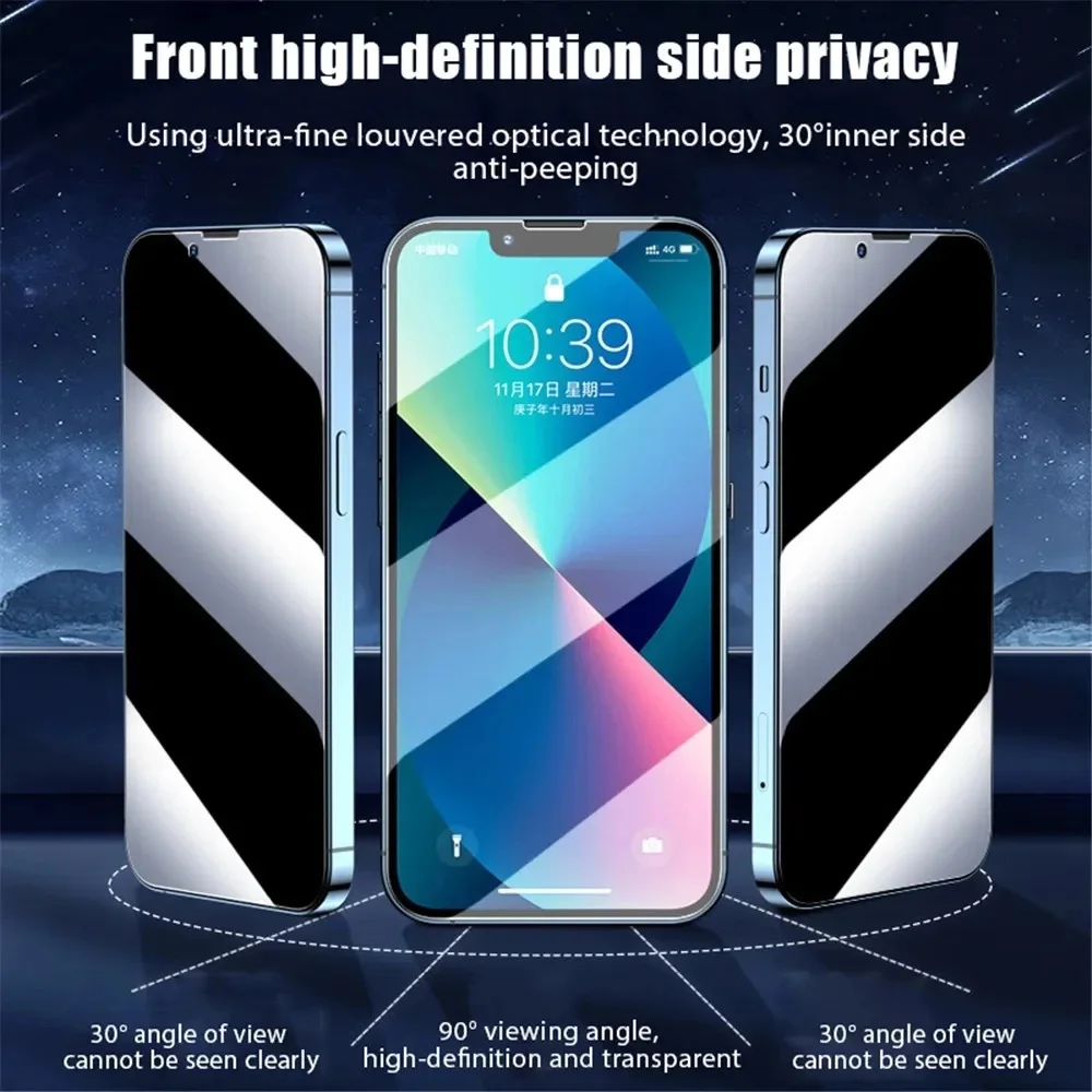 Protector de pantalla de privacidad para iphone 16e vidrio templado antiespía iphone 16e película protectora para teléfono antiespionaje iphone 16e - imagen 4
