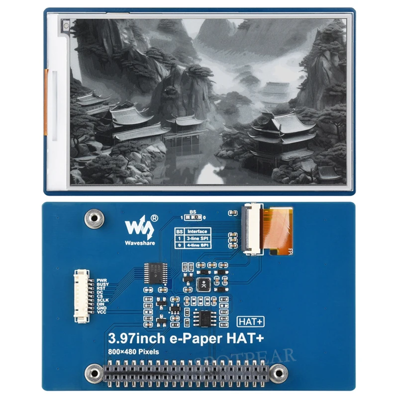 Raspberry Pi 3,97 pulgadas e-Paper enlace BW 800x480 para Arduino / Jetson / STM32 /ESP32 - imagen 3