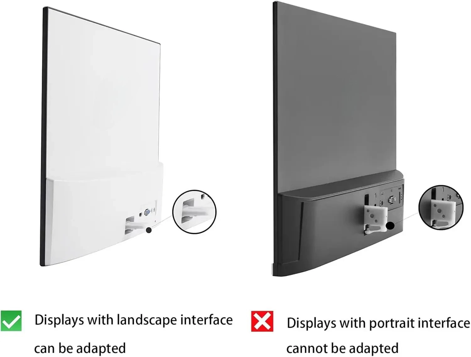 Adaptador de montaje VESA para HP 21,5 23 24 25 27 pulgadas 22f 23f 24f 25f 27f 27Q IPS soporte de monitor LED monta en brazo/escritorio - imagen 5