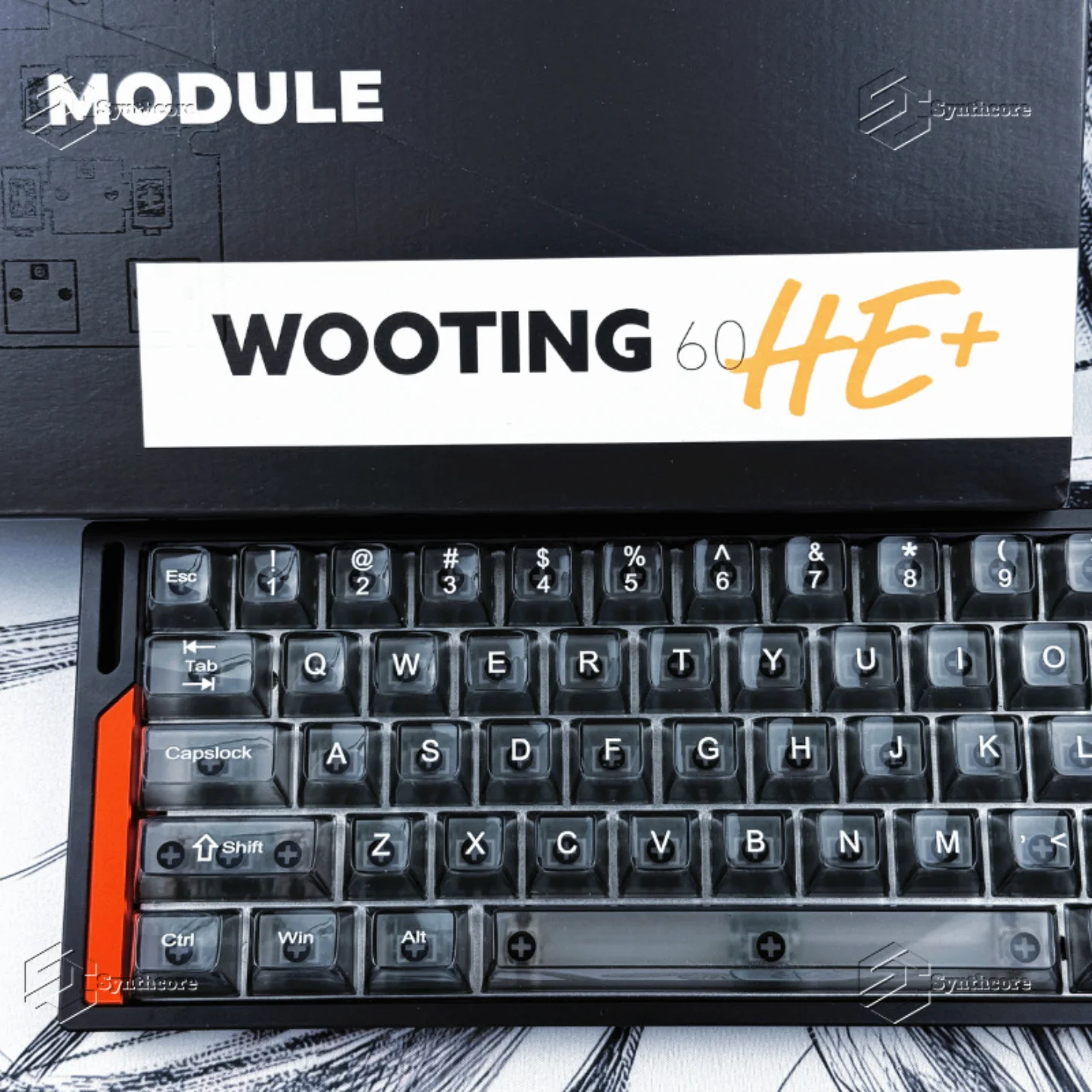 Black Transparent Mechanical Keyboard Keychain, Translucent Personalized Keycap Set PC, Cherry Cap, Customized By Wooting - imagen 3