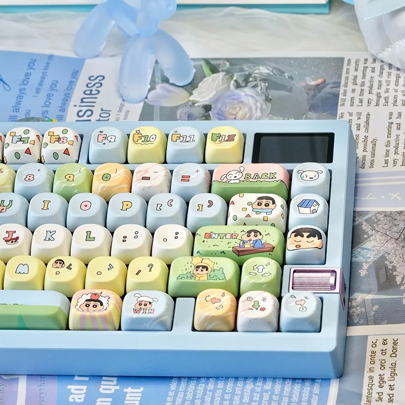 Nowara Shinnosuke Juego de teclas temáticas personalizadas, sublimación PBT, perfil Moa, bonita tapa de teclado para teclado de oficinas - imagen 5