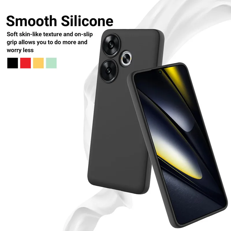 Para Redmi Turbo 3 чехол ELVEV funda protectora de silicona líquida a prueba de golpes para teléfono poco f6 hülle - imagen 5