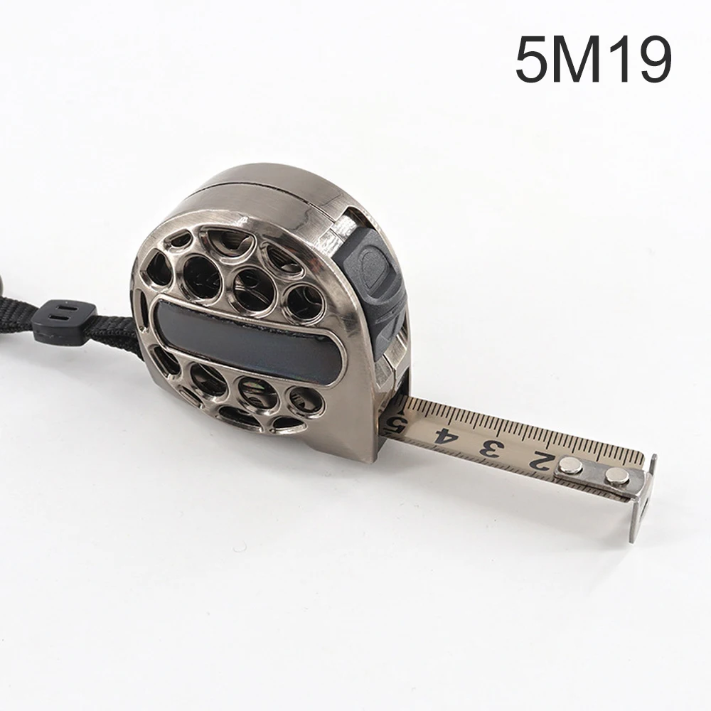 Cinta métrica de acero inoxidable, regla métrica retráctil anticorrosión, diseño hueco, herramienta de medición para carpintería, 3/5/7 M, 5M - imagen 4