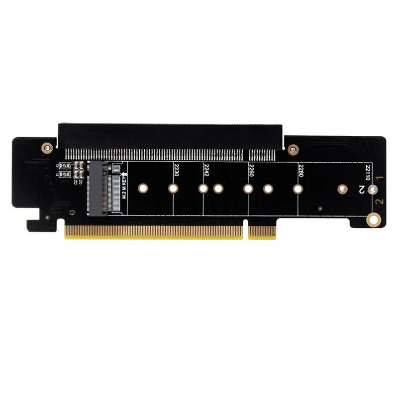 PCI Express X16 4,0 A X16 Slot + 2Port M.2 NVME PCI-E Split VROC Card M KEY NVME RAID Card para 2230 2242 2260 2280 22110 M2 SSD - imagen 4