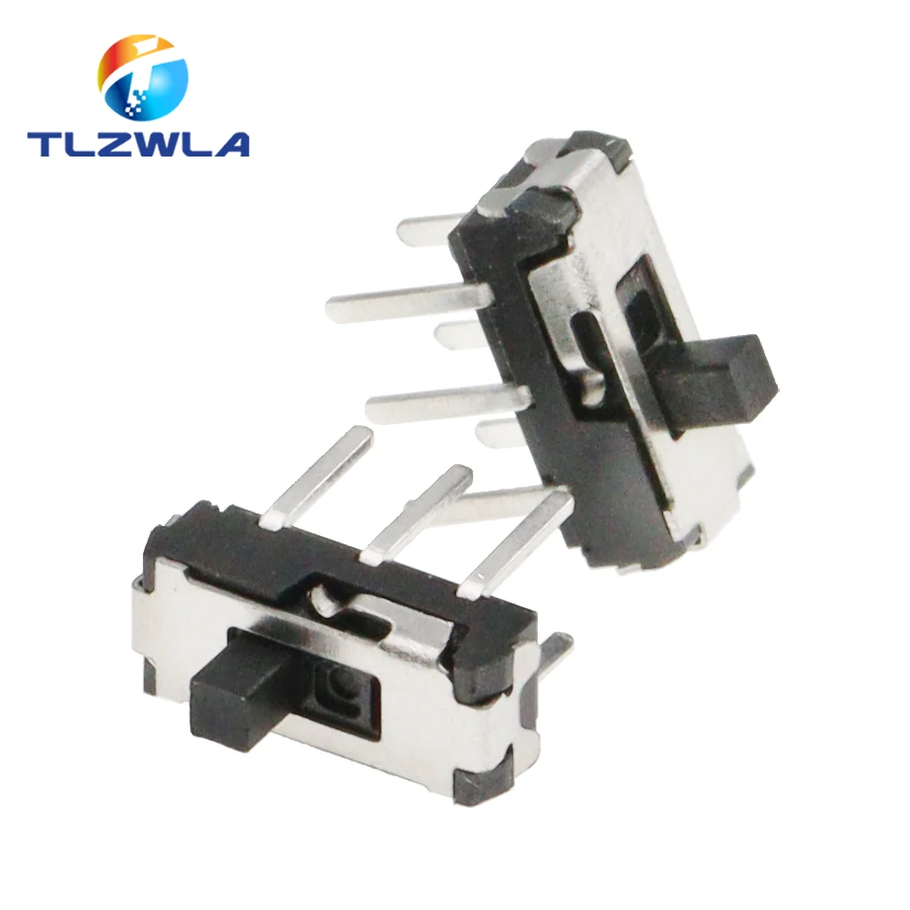 100 Uds MSS22D18 Mini interruptor deslizante DIP en miniatura 2P2T 6 pines mango alto 2MM para interruptor de DVD - imagen 2