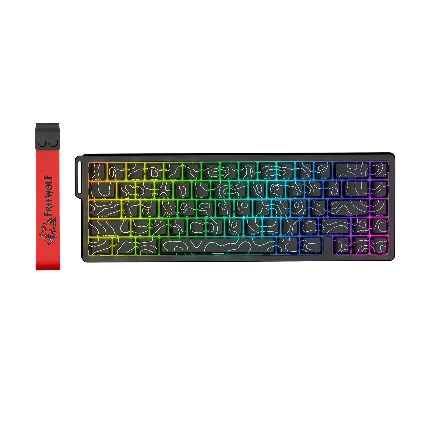 Interruptores magnéticos de teclado mecánico para juegos F68Pro de 8KHz, disparador rápido, tres modos con cable/inalámbrico, RGB compacto 68% intercambiable en caliente - imagen 4