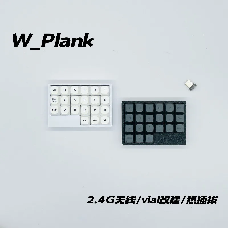 PLANK-Kit de teclado dividido inalámbrico, personalizado, 2,4G, intercambio en caliente, impresión 3D, 42 teclas, Mini teclado ergonómico con VIAL dividido, teclado de oficina - imagen 3